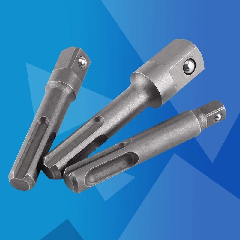 Tangxi مجموعة محولات قابس SDS Plus 4 قطع 1/4" 3/8" 1/2" ، محول قابس سداسي 1/4" ، موصل تمديد رأس مثقاب عالمي | محول قابس سداسي لمفك صمولة ، بت تمديد طاقة - Image 5